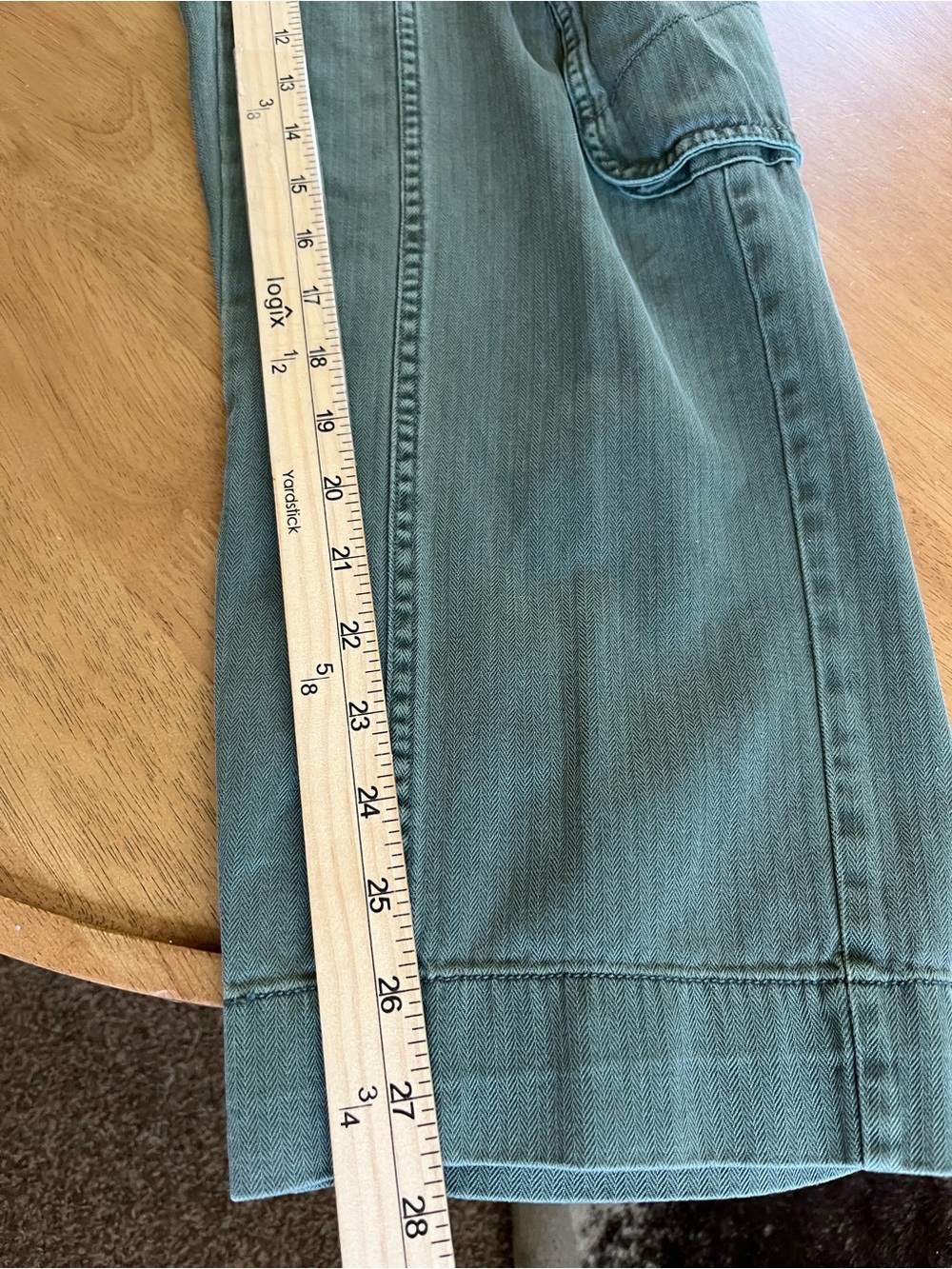 Free People Olive Green Utility Cargo low rise Pants XS cotton - Picture 8 of 11